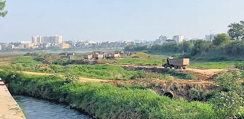 Varthur Lake is an important waterbody in east Bengaluru. (Photo | Express)