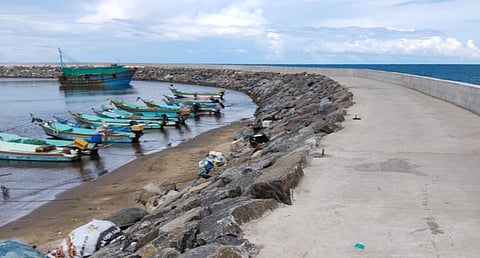The newly opened fishing harbour in Tharangambadi (Photo | Express)