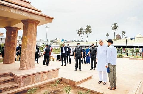 Representative image of CM Naveen Patnaik reviews Srimandir Parikrama project works. (Photo | Express)
