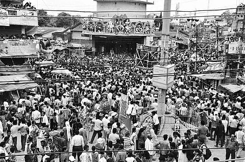 Representative image of a crowd during Sital Sasthi Yatra at Golbazaar in Sambalpur. (File photo| EPS)