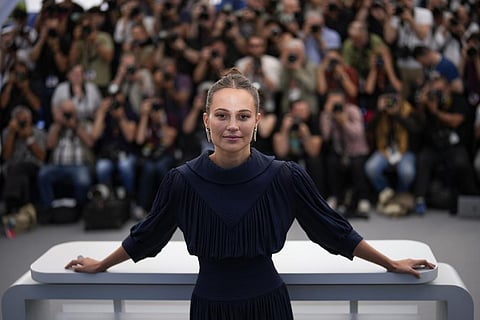 Alicia Vikander poses for portrait photographs for the film 'Firebrand' at the 76th international film festival, Cannes, southern France. (Photo | AP)