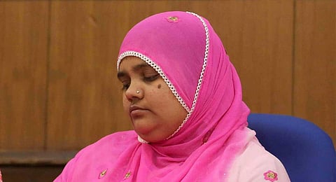 A file photo of Bilkis Bano at a press conference in New Delhi, used for representative purposes only. (Photo | Shekhar Yadav, EPS)