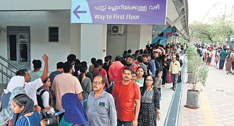 The rush witnessed at Kochi Water Metro’s High Court terminal | T P Sooraj 