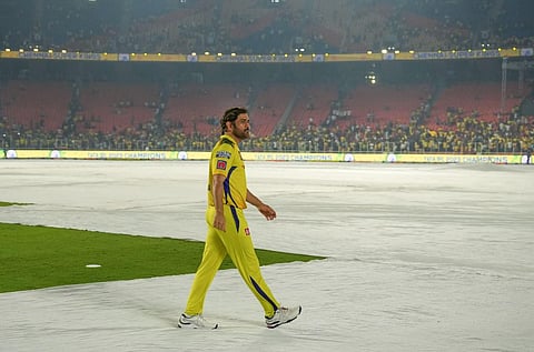 Chennai Super Kings captain MS Dhoni after winning the Indian Premier League 2023, at the Narendra Modi Stadium in Ahmedabad, on May 30, 2023. (Photo | PTI)