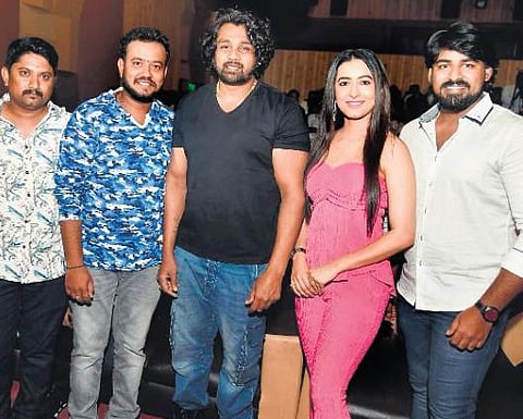 ​  Dhruva Sarja along with team Dheera Samrat  ​