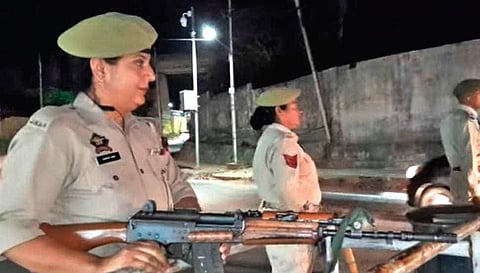 Armed women police personnel will ensure hassle-free travel of women during the night. (Photo | Express)