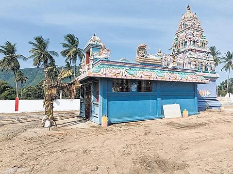 Perumal Appan temple located in the area dominated by Vanniyars. (Photo | Rajalakshmi, EPS)