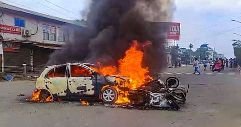 The unrest has led to the imposition of curfew across five valley districts of Manipur along with the suspension of mobile internet services for five days
