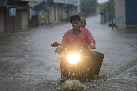 Over 100,000 people who had sheltered from Cyclone Biparjoy in relief camps in western India have begun to return home after the storm weakened and headed toward Pakistan, officials said Saturday. (Photo | AP)