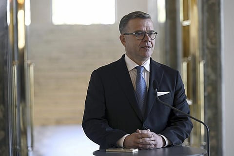National Coalition Party chair Petteri Orpo speaks during his press conference after the parliament elected him as a new Prime Minister.(Photo | AP)