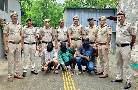 Delhi police arrested three more accused persons in connection with the case where 2 women were shot dead in RK Puram area, over a money settlement issue on Monday. (ANI Photo)