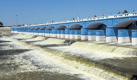 Cauvery waters gushing from Grand Anaicut Dam | MK ASHOK KUMAR