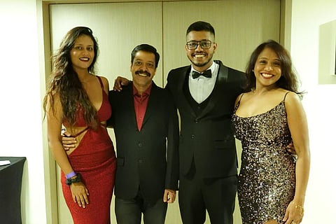 The organisers: From left to right Nikita, Prasanth, Sushil (dance instructor) Mary. (Photo | EPS)