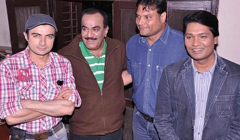 Viivek Mashru with his co-stars on the sets of CID