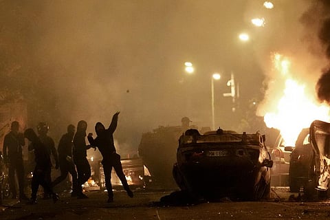 Youths clash with Police forces in Nanterre, outside Paris. (Photo | AP)