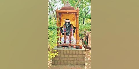 ​  The Pudukkottai administration, rejecting claims of damages to the Ganesh statue released a picture of it on Saturday | express  ​