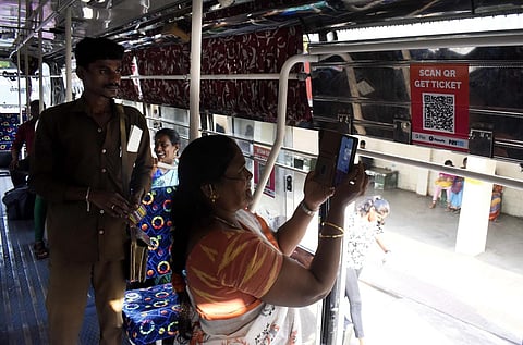Scan QR, get ticket ; five private buses go digital in Coimbatore