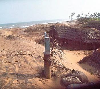 File photo of a seaside village under Satabhaya panchayat | Express