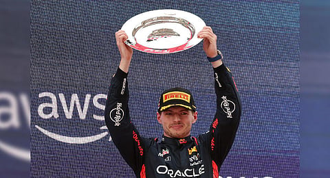 Max Verstappen celebrates winning the Spanish Formula One Grand Prix (Photo | AFP)