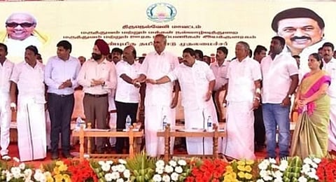TN Health Minister inaugurates construction works of district headquarters hospital in Tirunelveli