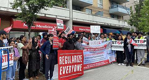 Image of students facing deportation rallying in Canada.(Used for representation purpose )