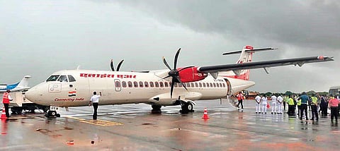 This October 2019 image shows the airplane that flew from Chennai to Jaffna after 40 years. (Photo | special arrangement)