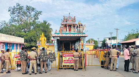 Dharmaraja Draupati Amman temple was sealed by revenue officials on June 7 | Express