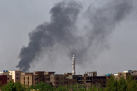 Smoke billows in Khartoum on May 17, 2023, as clashes continue in war-torn Sudan. (Photo | AFP)