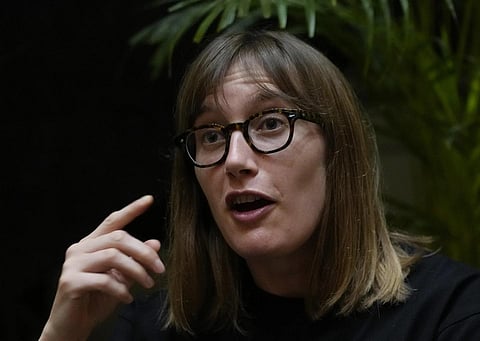 Sarah Leslie speaks during an interview with The Associated Press in Seoul, South Korea, July 19, 2023. (Photo | AP)