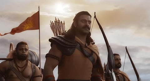 A still from the trailer of 'Adipurush', a screen adaptation of the Indian epic Ramayana starring Prabhas, Kriti Sanon and Saif Ali Khan. (Photo | Screengrab)
