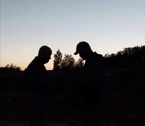 This image from video released Wednesday, July 19, 2023, appears to show Russian mercenary chief Yevgeny Prigozhin, left, for the first time since he led a short-lived rebellion in June. (Photo | AP)