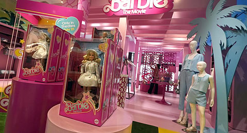Barbie-themed merchandise is displayed in a special section at Bloomingdale's, in New York. (Photo | AP)