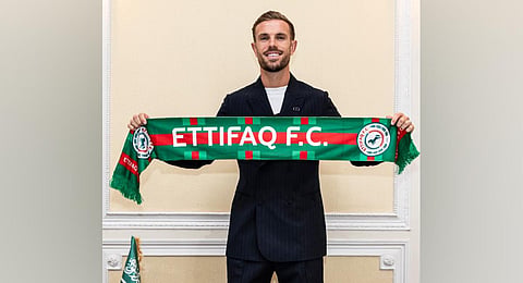 Jordan Henderson will reportedly earn 700,000 pounds per week playing for Al-Ettifaq. (Photo |  Al-Ettifaq Twitter)