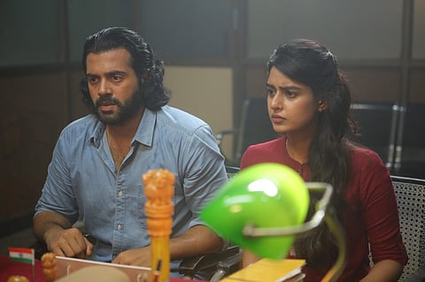 Actors Ashwin Kakumanu and Pavithrah Marimuthu in Pizza 3.
