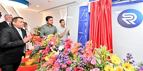 KT Rama Rao inaugurated Rite Software’s state-of-the-art development centre in Hyderabad on Wednesday (Photo | Twitter)