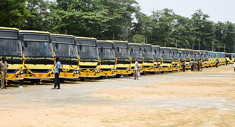 CM M K Stalin flagged the renovated 100 buses | P Ravikumar