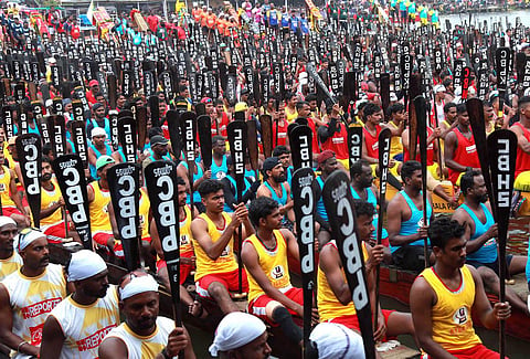 The 69th edition of the Nehru Trophy boat race, at Punnamada lake, in Alappuzha, marked the fourth consecutive victory of the Pallathuruthy Boat Club (PBC). (Photo | T P Sooraj)