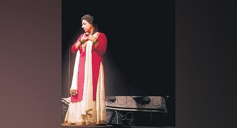 Hyderabad-based theatre group Sutradhar enacting the works of   Ismat Chughtai. (Photo | Express)