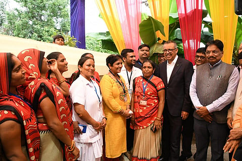 WHO Director-General Tedros visiting Gujarat (Photo | Express)