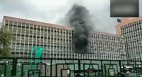 The fire that broke out at the All India Institute Of Medical Sciences (AIIMS) hospital earlier this month (Photo | ANI)