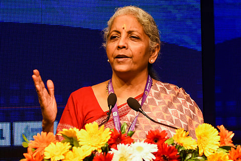 Union Finance Minister Nirmala Sitharaman speaking at National CA Conference | DEBADATTA MALLICK