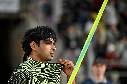 Eyes Fixed on the Gold: Neeraj Chopra. (Photo | AFP)