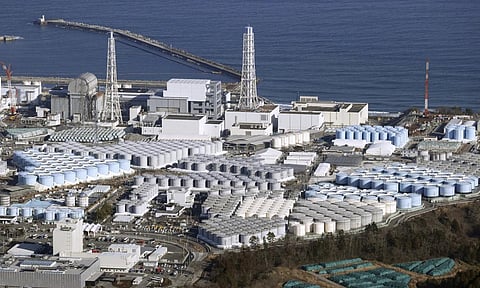 This photo shows part of the tsunami-wrecked Fukushima Daiichi nuclear power plant in Okuma town, northeastern Japan, on Jan. 19, 2023. (Photo | AP)