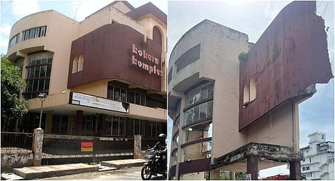 The Lulu-Mymoon building on Chitoor Road has been demolished. (Photo | Express)