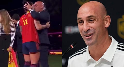 Rubiales, 46, had been heavily criticised for planting a kiss on the lips of Hermoso following her team's 1-0 triumph over England in the Women's World Cup final. 