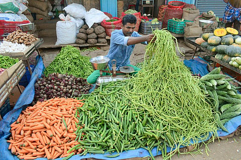 According to Agriculture Minister P Prasad, Kerala will achieve 100 per cent self-sufficiency in vegetable production by 2026. (Photo | Express)