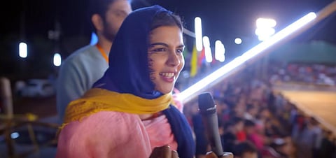 YouTube screengrab from the teaser of Kalyani Priyadarshan-starrer Sesham Mikeil Fathima.