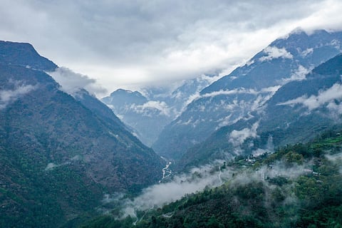 FILE - This picture taken on April 4, 2023, shows a valley near the Indo-Chinese border in the Tawang district of  Arunachal Pradesh. (Photo | AFP)