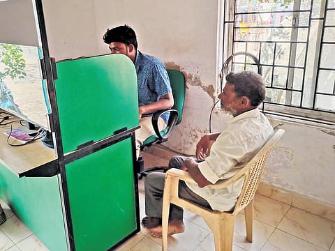 The e-seva centre caters to about 28,000 families residing in Semmencheri and Perumbakkam tenements | Express