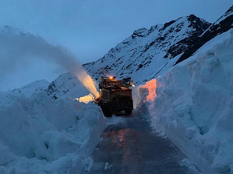 A road being constructed by the Border Roads Organisation (File photo | Express)
